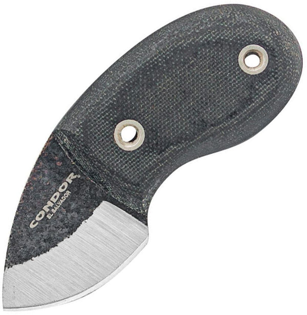 Condor Tortuga Neck Knife Black Canvas Micarta Classic 1075HC