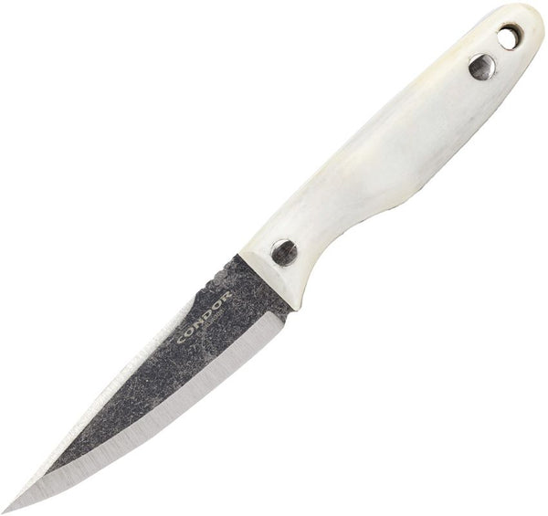 Condor Hawthorn Fixed Blade White Micarta Natural Scandi 1095HC