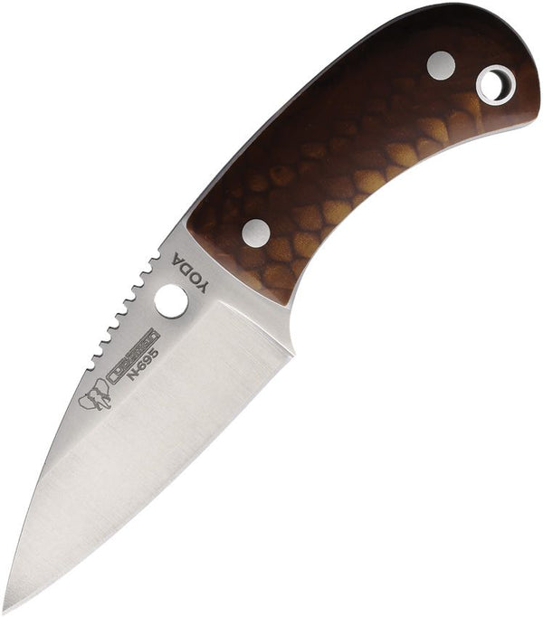 Cudeman YODA Neck Knife Brown Juma Satin Bohler N695