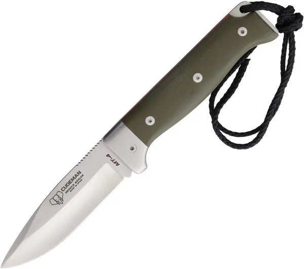 Cudeman MT-4 Rear Lock Green G10 Satin Drop Point Bohler N690