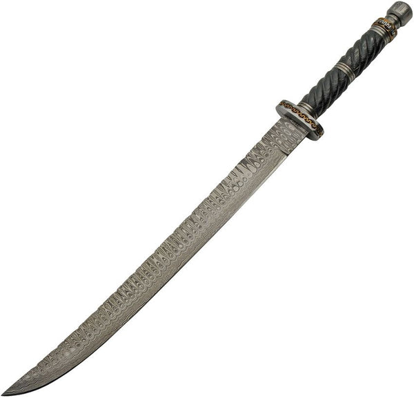 Damascus Twisted Short Sword