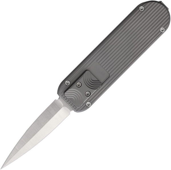 D Rocket Designs Auto 007 OTF Gray Titanium Fluted Satin Bohler M390