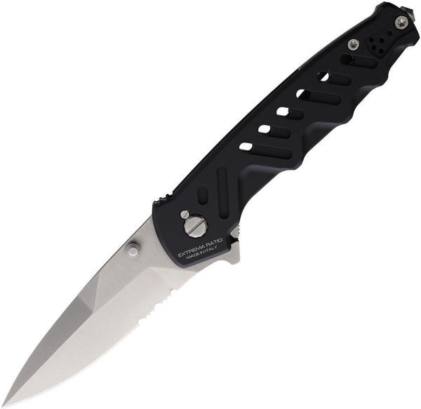 Extrema Ratio Caimano Nero N.A. Linerlock Black Aluminum Satin P/S Bohler N690