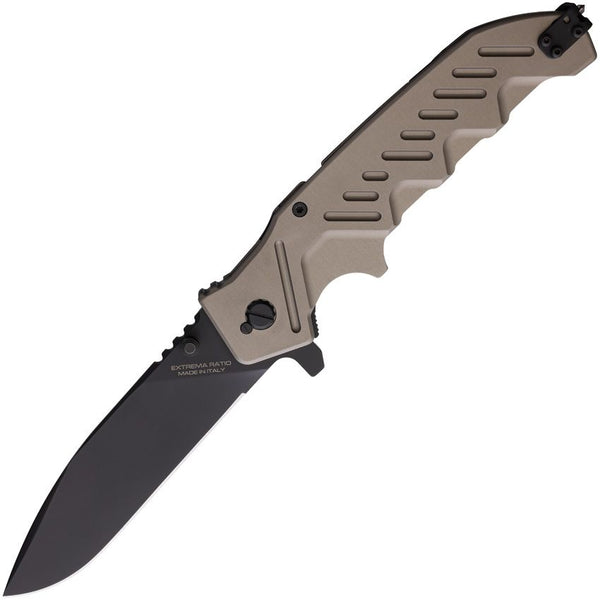 Extrema Ratio Glauca G1 Linerlock Tactical Mud Anodized Aluminum Black MIL-C-13924 Burnished Bohler N690