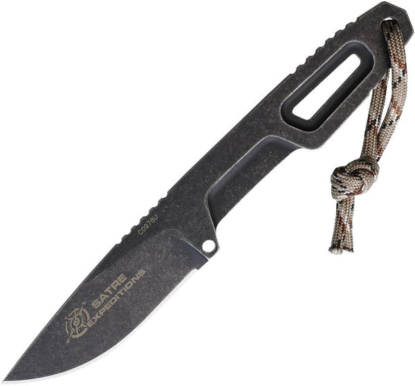 Extrema Ratio Satre Neck Knife Expedition Blackout Stonewash Finish Bohler N690