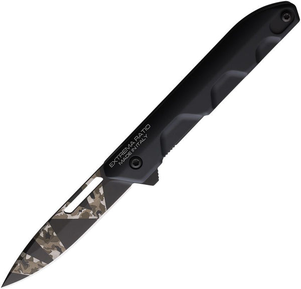 Extrema Ratio Ferrum T Linerlock Black Aluminum Geo-Camo MIL-C-13924 Burnished Bohler N690