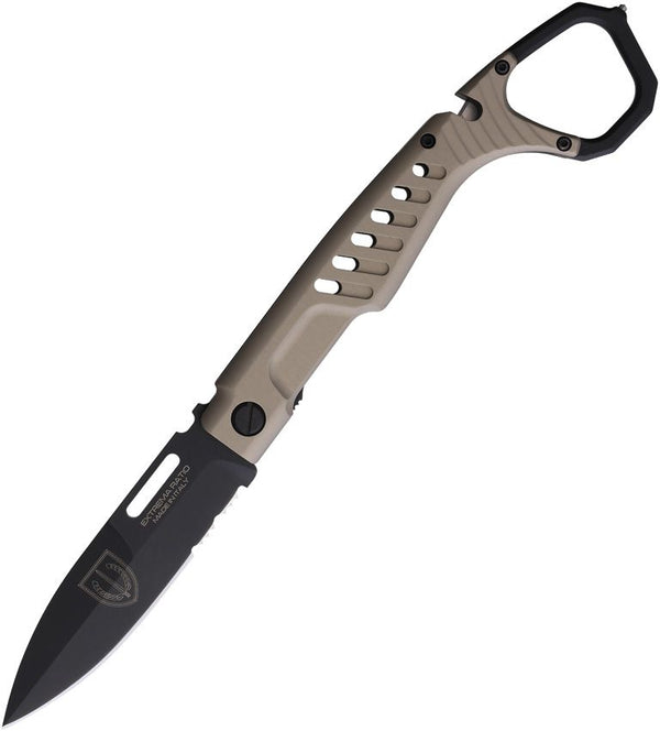 Extrema Ratio MH-Stealth Linerlock Tactical Mud Anodized Aluminum Black MIL-C-13924 P/Serrated Bohler N680