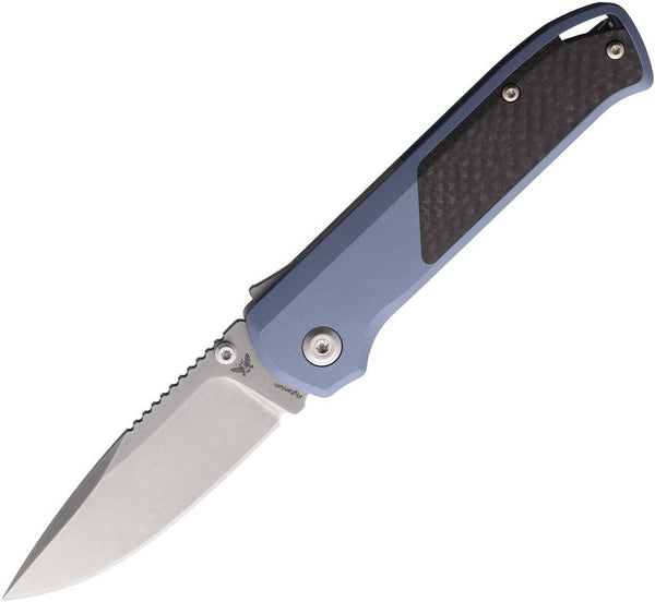 Flytanium Arcade Shark-Lock Blue Aluminum w Carbon Fiber Stonewash S35VN