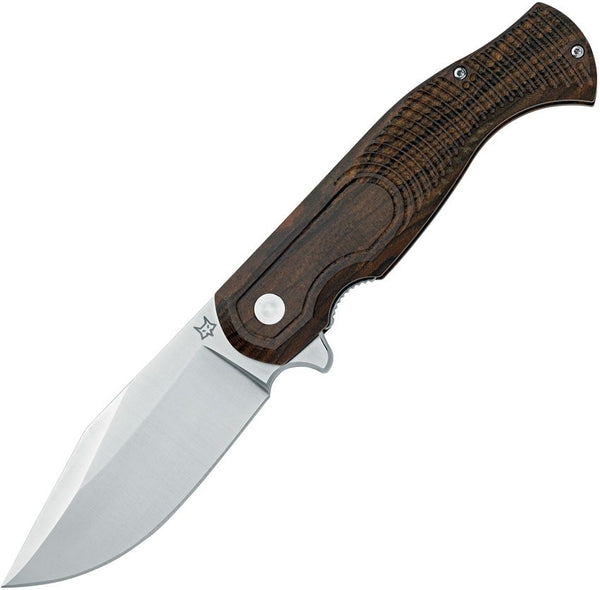 FOX Knives Eastwood Tiger Linerlock Zebra Wood Satin CPM S90V