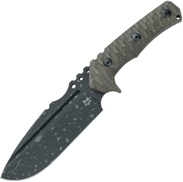 Fox Uro Fixed Blade OD Green Canvas Micarta Acid Washed Niolox