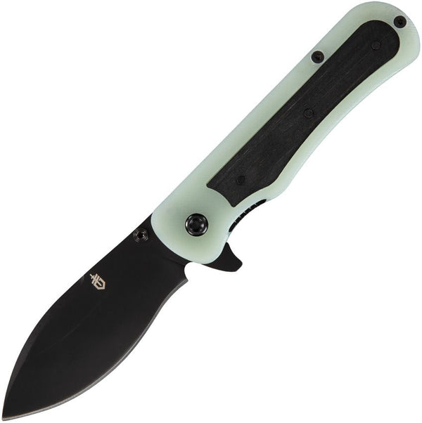 Gerber Confidant Linerlock Jade G10 w Black Bamboo Inlay Black Oxide 440A