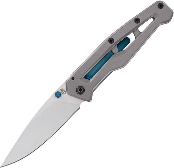 Gerber Paralite Folder Framelock Graphite Blue Stainless Satin Drop Point 5Cr15Mov