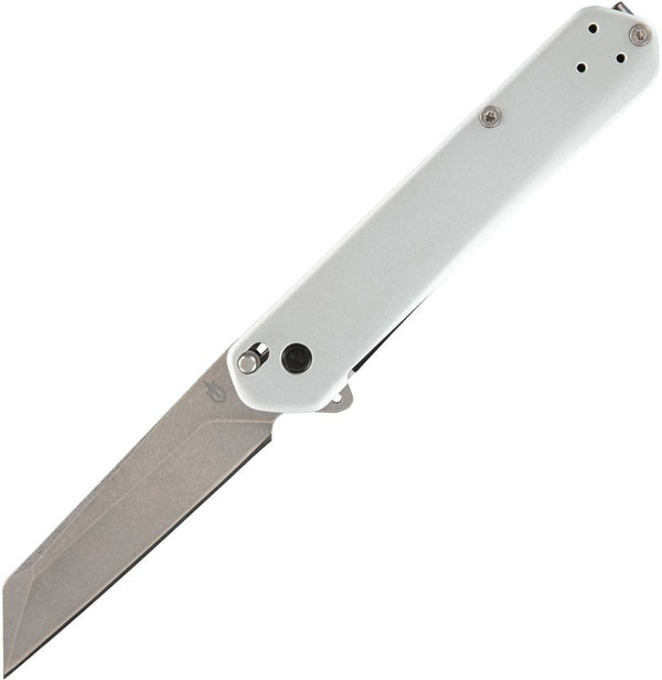 Gerber Pledge Spire Linerlock A/O Gray Aluminum Satin Reverse Tanto 440