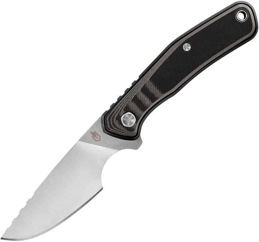 Gerber Downwind Caper Black & Gray G10 Two Tone Drop Point 7Cr17MoV ...