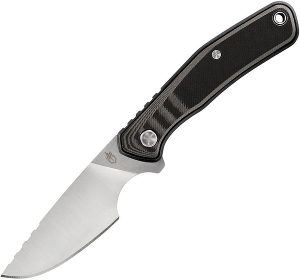 Gerber Downwind Caper Black & Gray G10 Two Tone Drop Point 7Cr17MoV