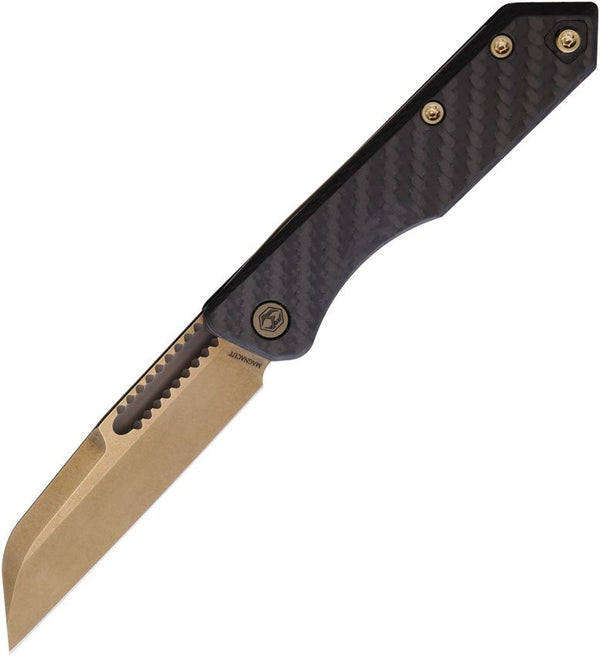 Heretic Knives Jinn Slip Joint CF Bronze Stonewash Sheepsfoot