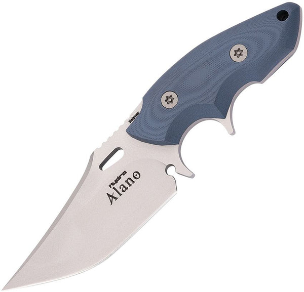 Hydra Knives Alano Fixed Blade Blue G10 Sand Blast Clip Point Sleipner