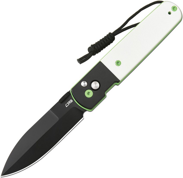CJRB Locust Button Lock White G10 Black PVD Coated AR-RPM9