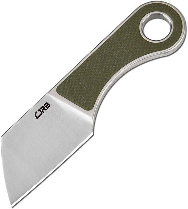 CJRB Chip Fixed Blade Green G10 Satin Cleaver AR-RPM9