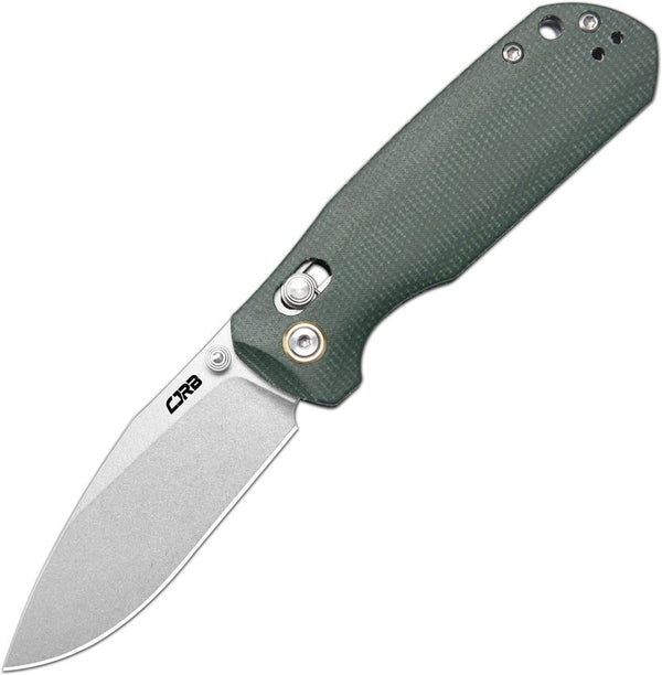 CJRB Maximal Crossbar Lock Green Canvas Micarta Stonewash AR-RPM9