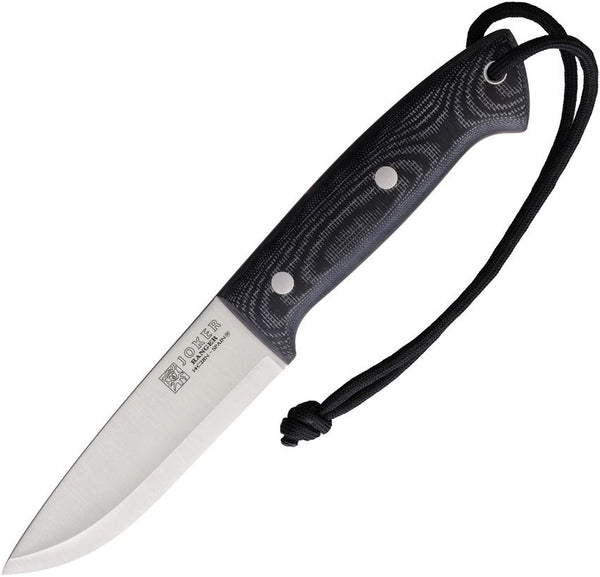 Joker Ranger Fixed Blade Black Canvas Micarta Satin 14C28N Sandvik