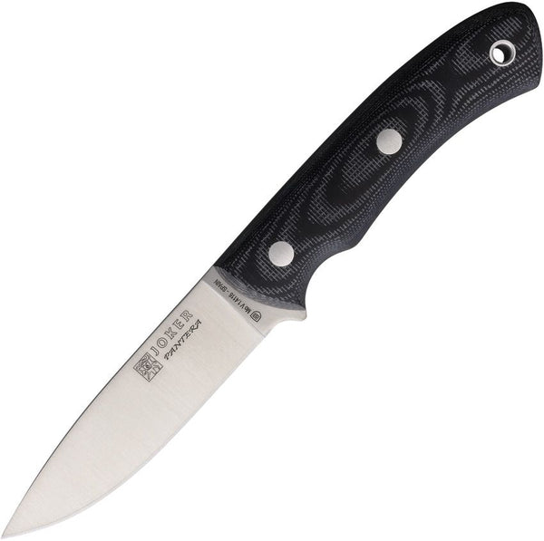 Joker Pantera Fixed Blade Black Jute Micarta Satin 1.4116 Stainless