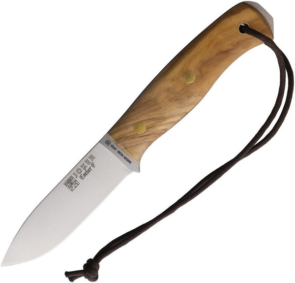 Joker Ember F Bushcraft Survival Olive Wood Satin 14C28N Sandvik