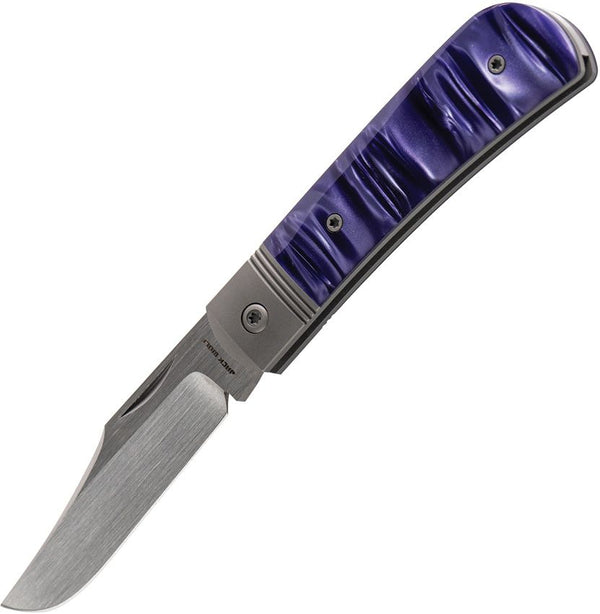 Jack Wolf Knives Bennys Clip Slip Joint Cosmic Purple Kirinite Satin S90V