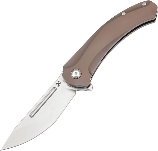 Kansept Knives Hira Framelock Bronze Titanium Satin CPM S35VN