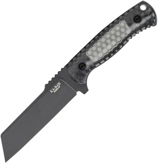 Ka-Bar Cool Name Smoked Translucent Polycarbonate Sheepsfoot Black 1095 Cro-Van