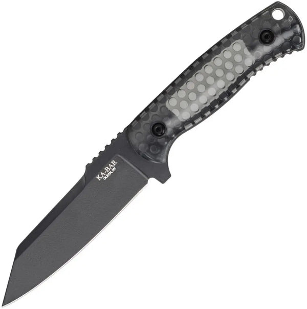 Ka-Bar Cool Name Smoked Translucent Polycarbonate Reverse Tanto Black 1095 Cro-Van