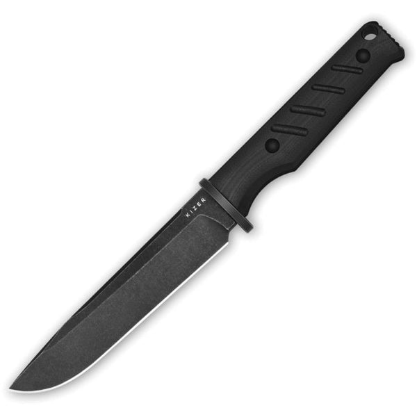 Kizer Cutlery Camp 180 Fixed Blade Blackout G10 Stonewash AEB-L