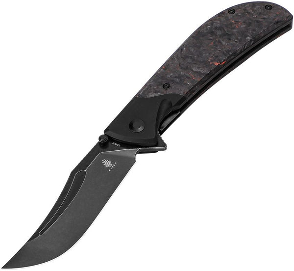 Kizer Cutlery Phoenix Linerlock Fat Carbon Black Stonewash S35VN