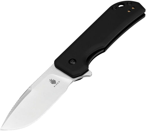 Kizer Cutlery Nice Guy Linerlock Black Aluminum Satin Nitro V