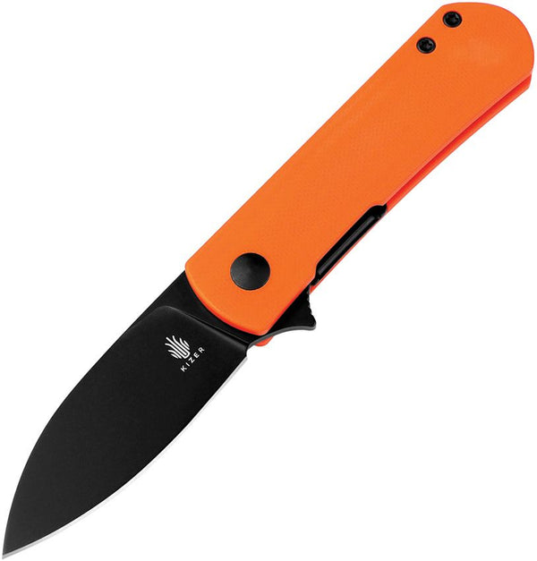 Kizer Cutlery Yorkie Linerlock Orange G10 Black Nitro V