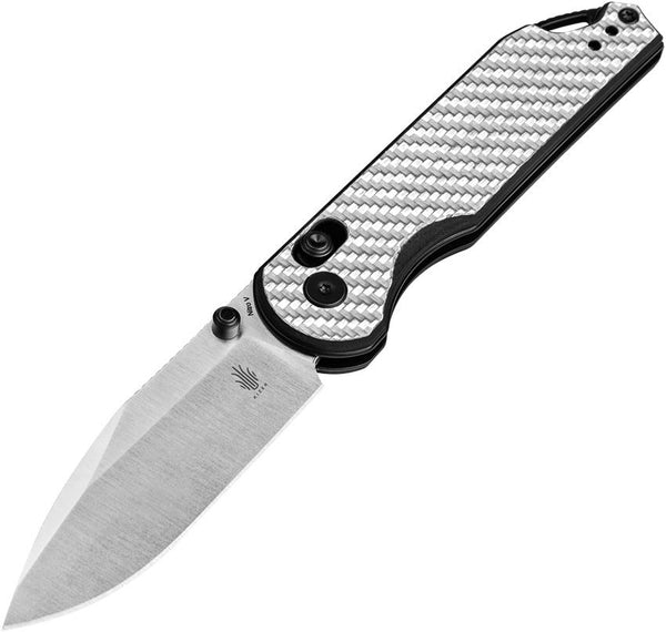 Kizer Cutlery Assassin Clutch Lock Slver CF w Black G10 Satin Nitro V