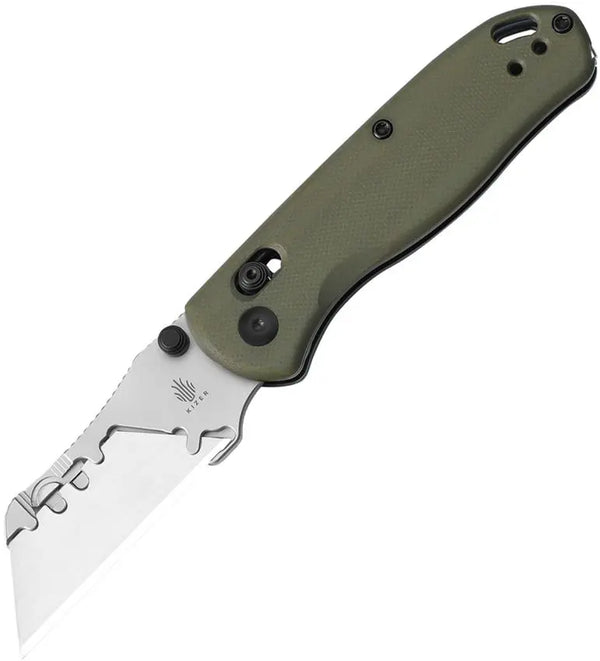 Kizer Cutlery Drop Bear Utility Clutch Lock OD Green G10