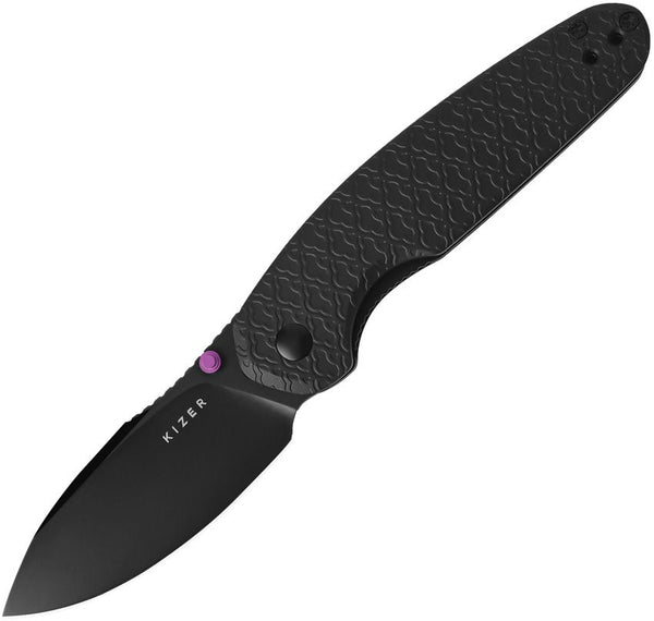 Kizer Cutlery Meteora Linerlock Black Aluminum PVD Coated Nitro V