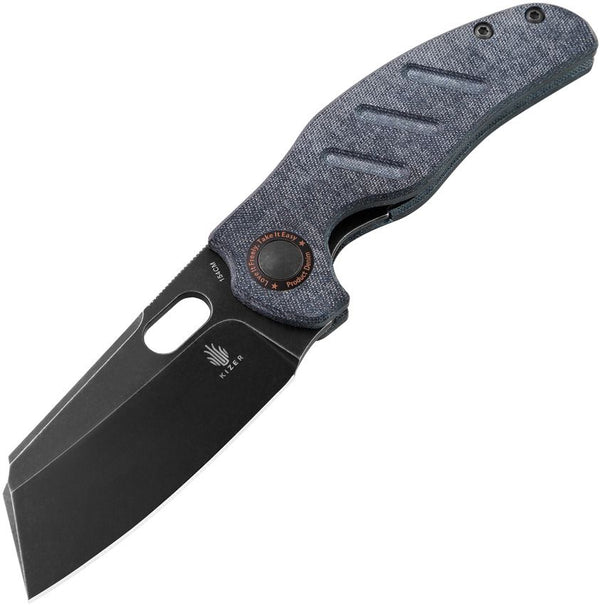 Kizer Cutlery C01C Sheepdog Linerlock Blue Denim Micarta Black Stonewash Sheepsfoot 154CM