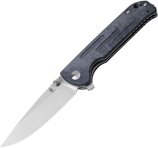 Kizer Cutlery Justice Linerlock Denim Canvas Micarta Satin Bohler N690