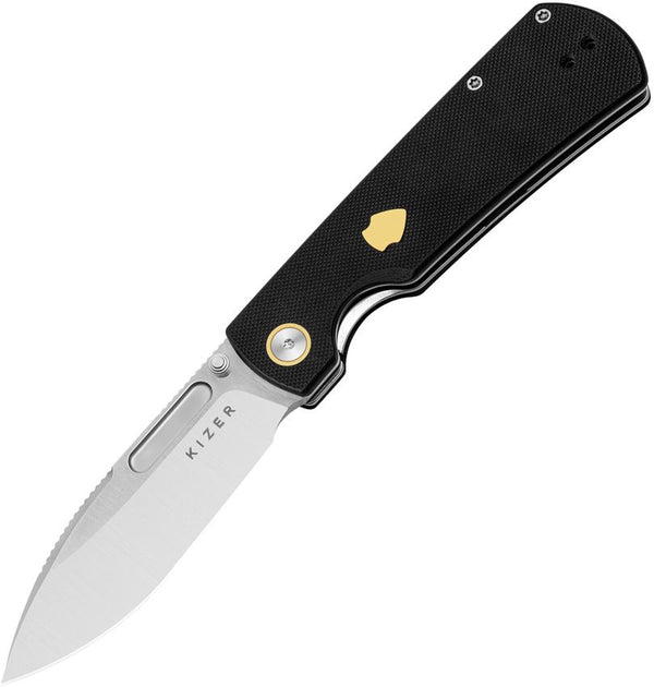 Kizer Cutlery Retro Linerlock Black G10 Satin Nitro V