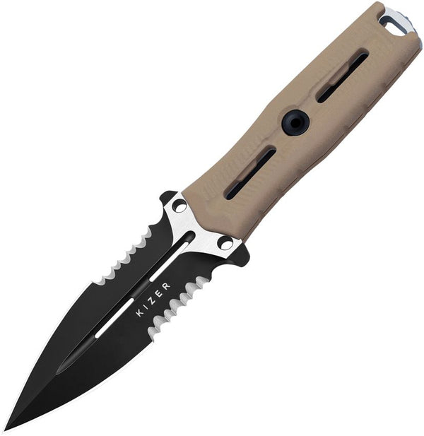 Kizer Cutlery Norcros Fixed Blade Tan G10 Two Tone PVD Nitro V
