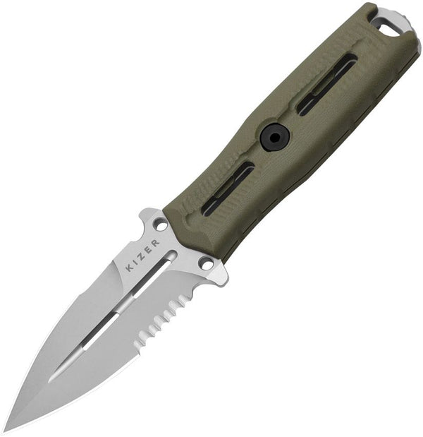 Kizer Cutlery Norcros Fixed Blade Olive Green G10 Stonewash Nitro V
