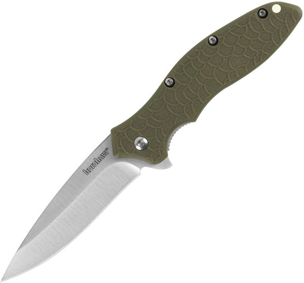 Kershaw Oso Sweet Linerlock A/O Olive Textured GRN Satin 8Cr13MoV