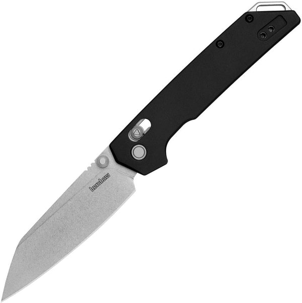 Kershaw Iridium DuraLock Black Anodized 6061-T6 Aluminum Stonewashed Reverse Tanto D2