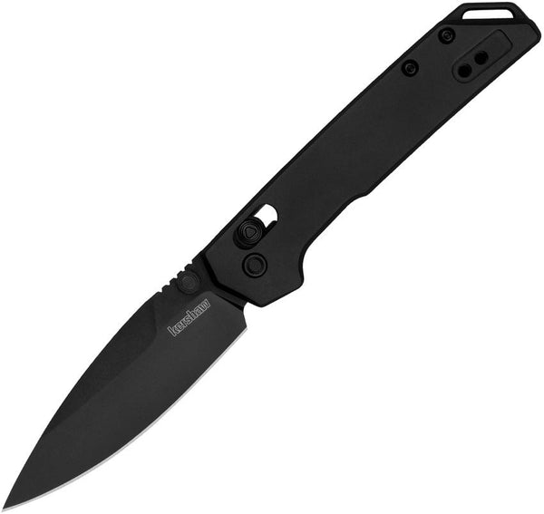 Kershaw Mini Iridium Black Anodized Aluminum Oxide Spear Point D2