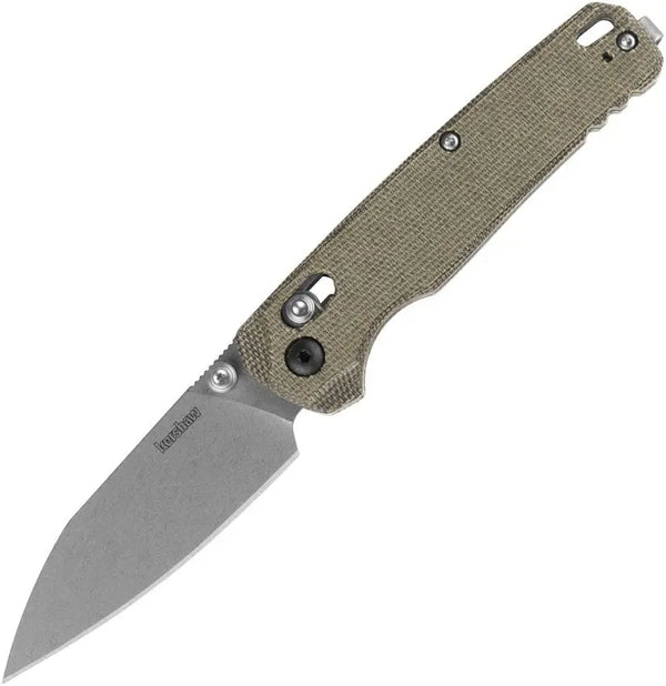 Kershaw Bel Air DuraLock Green Canvas Micarta Stonewash CPM MagnaCut
