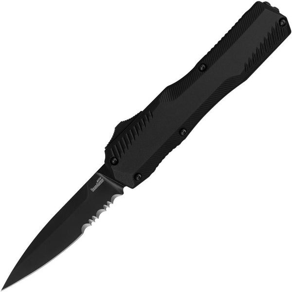 Kershaw Auto Livewire OTF Blackout Anodized Aluminum Serrated DLC CPM MagnaCut