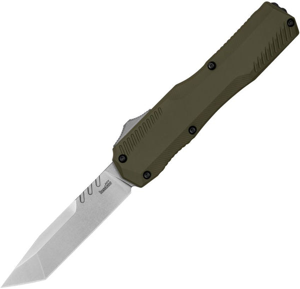 Kershaw Auto Livewire OTF OD Green Aluminum Stonewash Tanto CPM MagnaCut