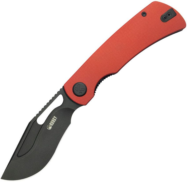 Kubey Gurkha Linerlock Red G10 Black Stonewash Kukri 14C28N Sandvik